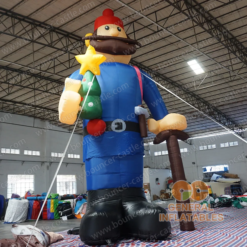 Inflatable Yukon Cornelius with Tree